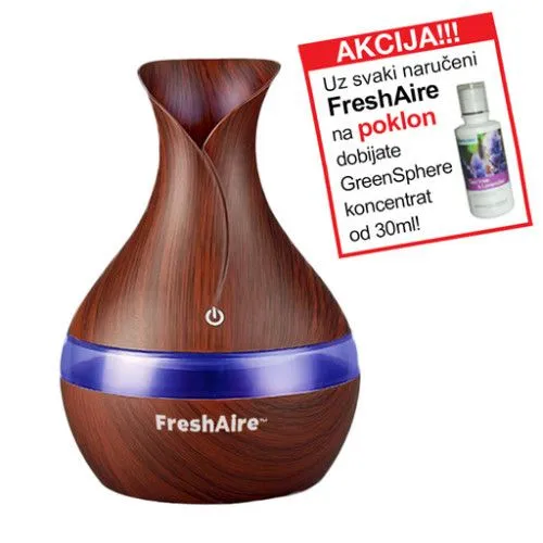 MEDISANA Ultrazvučni ovlaživač i difuzer eteričnih ulja FreshAire™ Compact tamni mahagoni