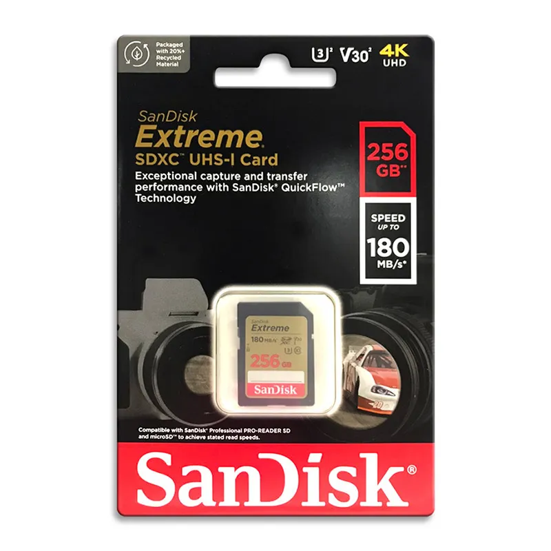 Mem.Kartica SanDisk SDXC 256GB Extreme/ 180MB/s UHS-I Class 10 U3 V30