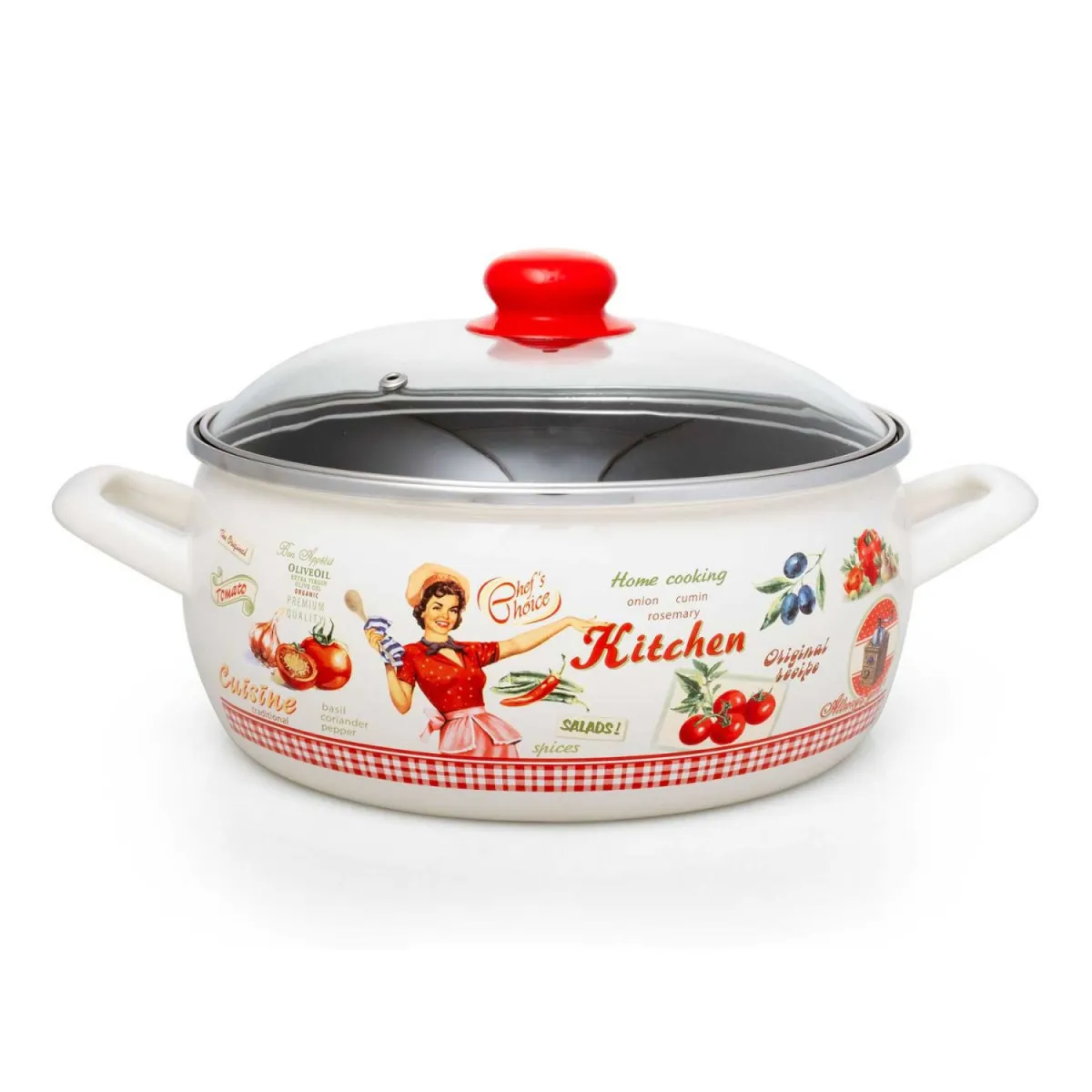 METALAC Plitka šerpa Raspevana kuvarica 22cm/4L