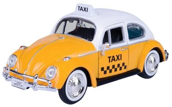 Metalni model automobila Volkswagen Classic Beetle taxi 1966 1:24