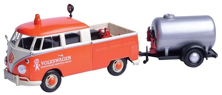Metalni model automobila Volkswagen service pickup and oil tanker 1:24