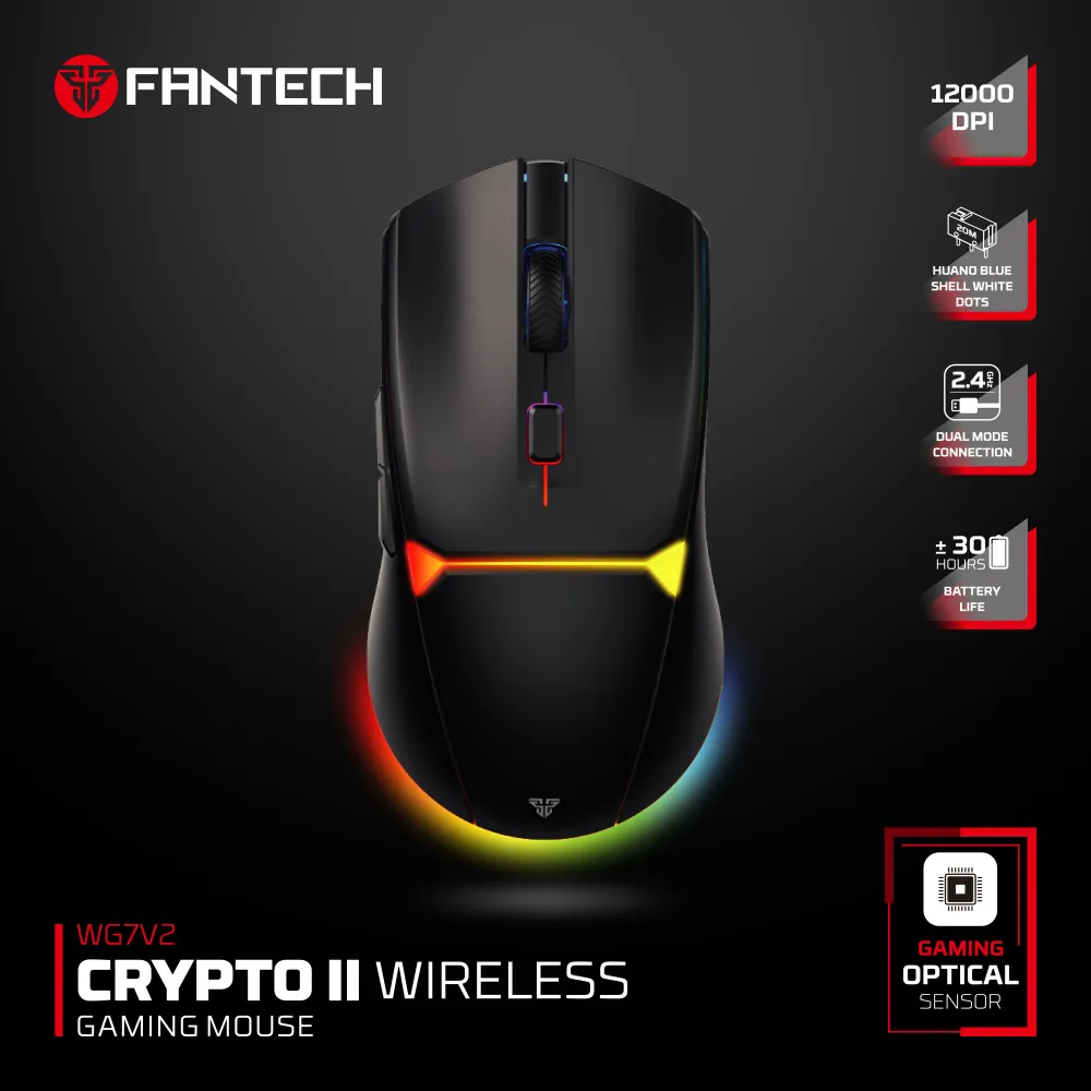 FANTECH Gejmerski miš WG7V2 Crypto II/ crna