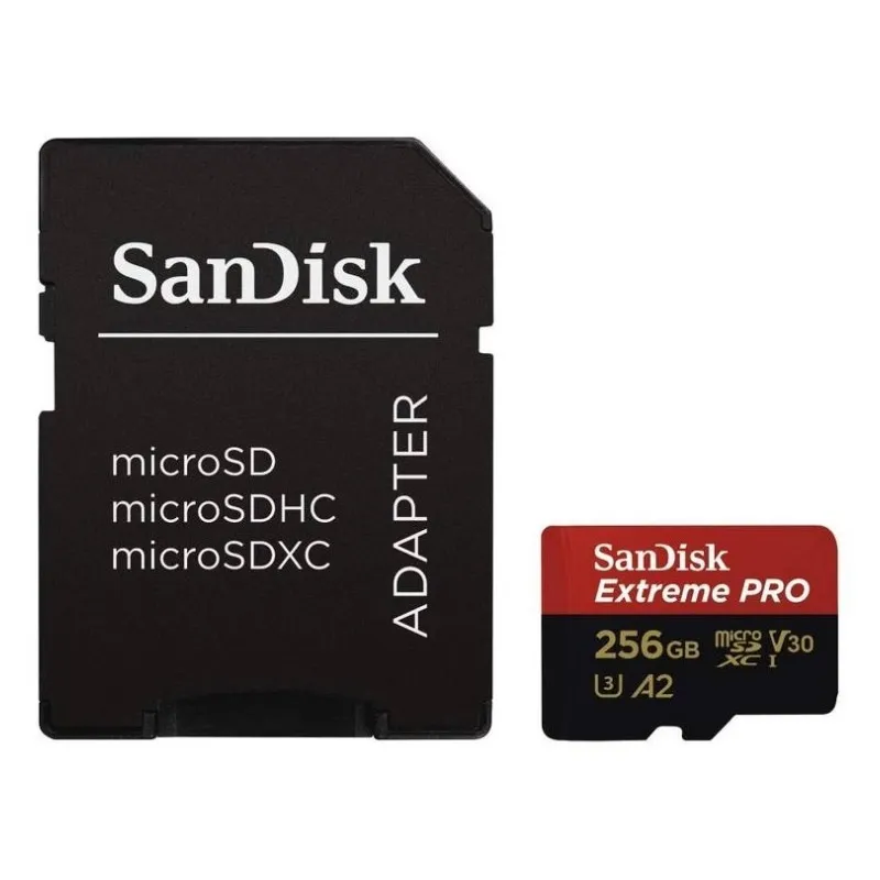 Micro SD SanDisk SDHC Extreme Pro 256GB 4K 170 MB/S Class 10 sa adapterom
