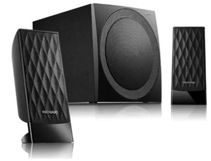 MICROLAB M300U Aktivni drveni zvucnici 2.1 38W RMS(14W/2x12W) SD/ USB/ FM radio/ 3.5mm