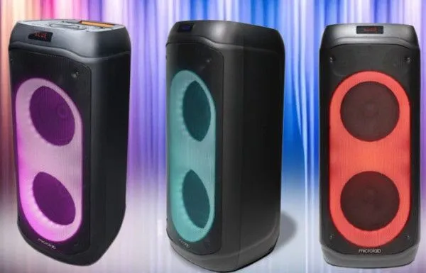MICROLAB PT802W karaoke zvucnik 200W, Bluetooth, LED, 11,1V/4400mAh, TWS, Aux, USB, microSD, + Mic*2