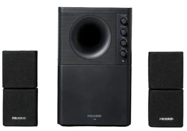 MICROLAB X2BT Aktivni drveni zvucnici 2.1 sistem 46W RMS (20W+2*13W) 3/5mm/ BLuetooth
