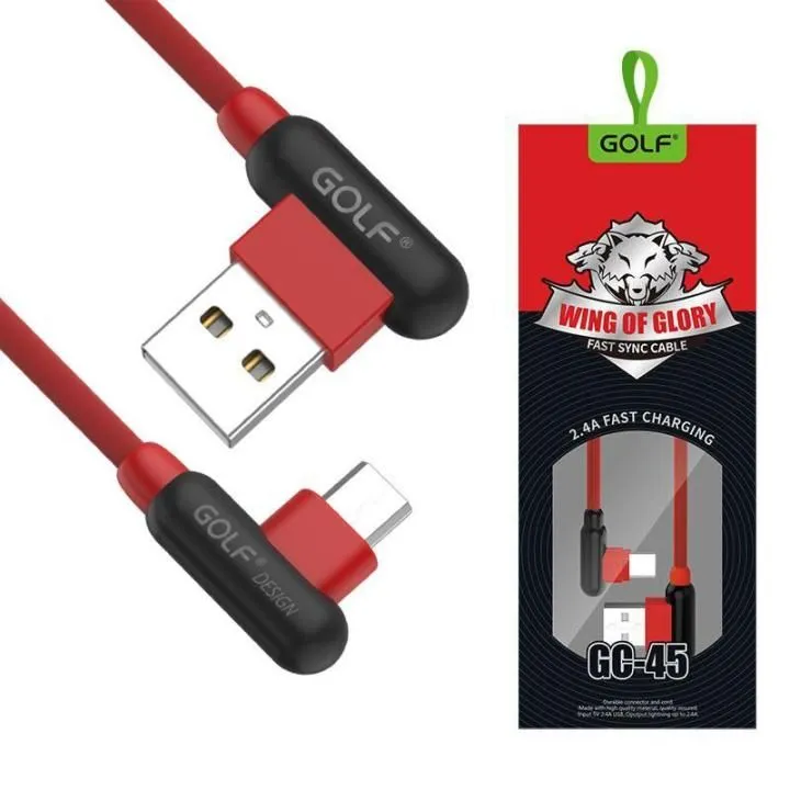 Mikro Kabl usb 1m 90° GOLF GC-45m/ crvena
