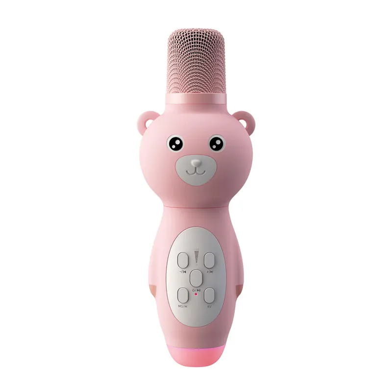 Mikrofon karaoke + zvučnik K6 roze