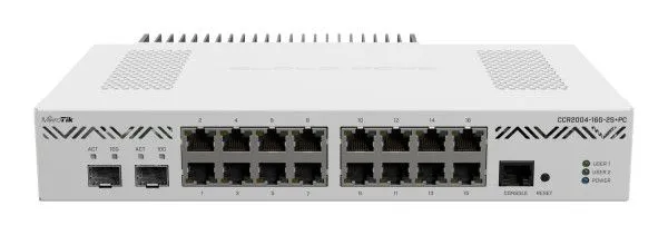 MIKROTIK CCR2004-16G-2S+PC sa licencom RuterOS L6/ kuciste za pasivno hladjenje