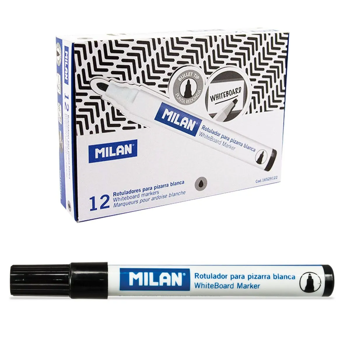 MILAN Marker za belu tablu crni milan okrugli 16529122