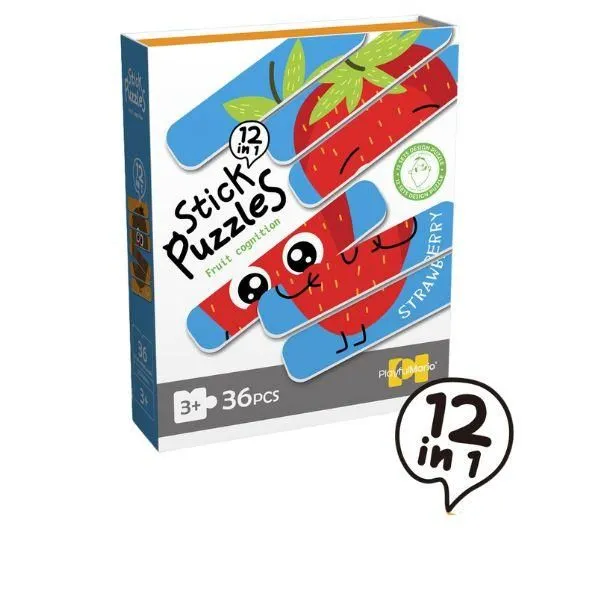MILLA TOYS Puzzle Igra povezivanja sa magnetom Voće 12u1 - 36 delova