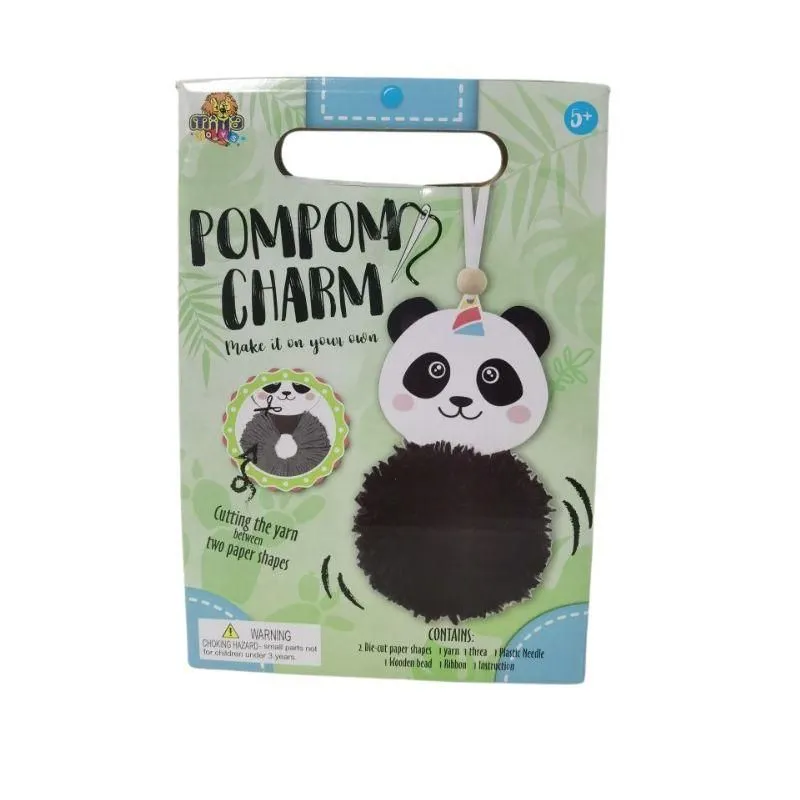 MILLATOYS Kreativni set Napravi svoj privezak za ključeve pompom Panda ss-19-6004