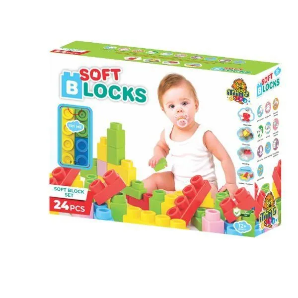 MILLATOYS Mekane kocke za bebe 24kom