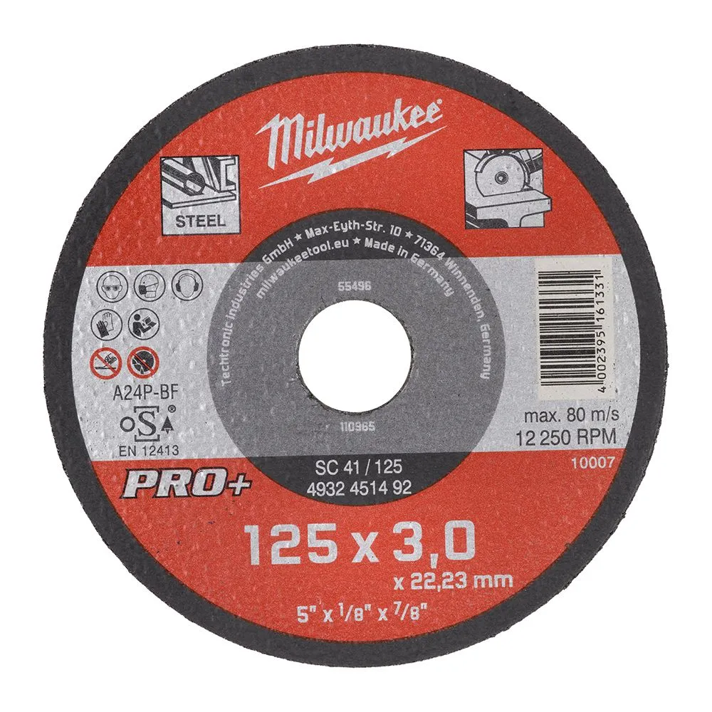 MILWAUKEE Tanka rezna ploča za metal PRO+ 125 x 3 x 22.2 mm