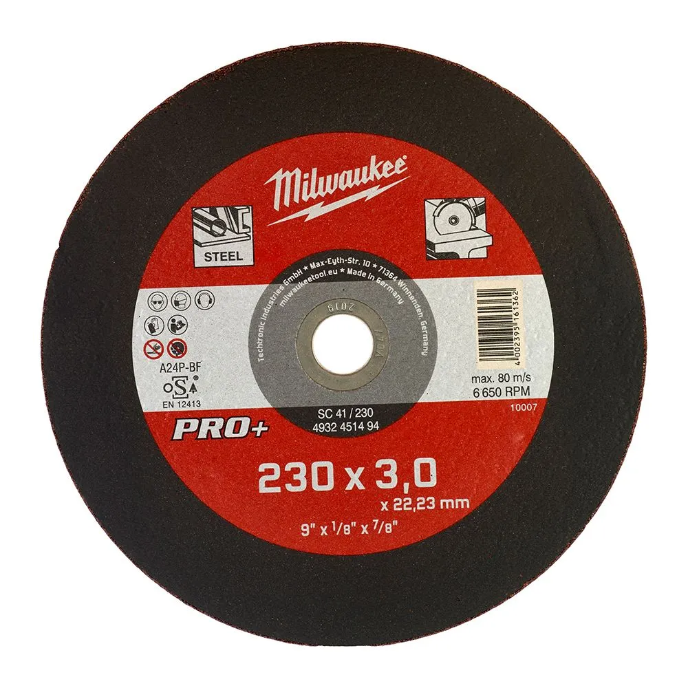 MILWAUKEE Tanka rezna ploča za metal PRO+ 230 x 3 x 22.2 mm