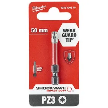 MILWAUKEE Udarni bit PZ SHOCKWAVE ojačani 1/4" PZ3 x 50mm
