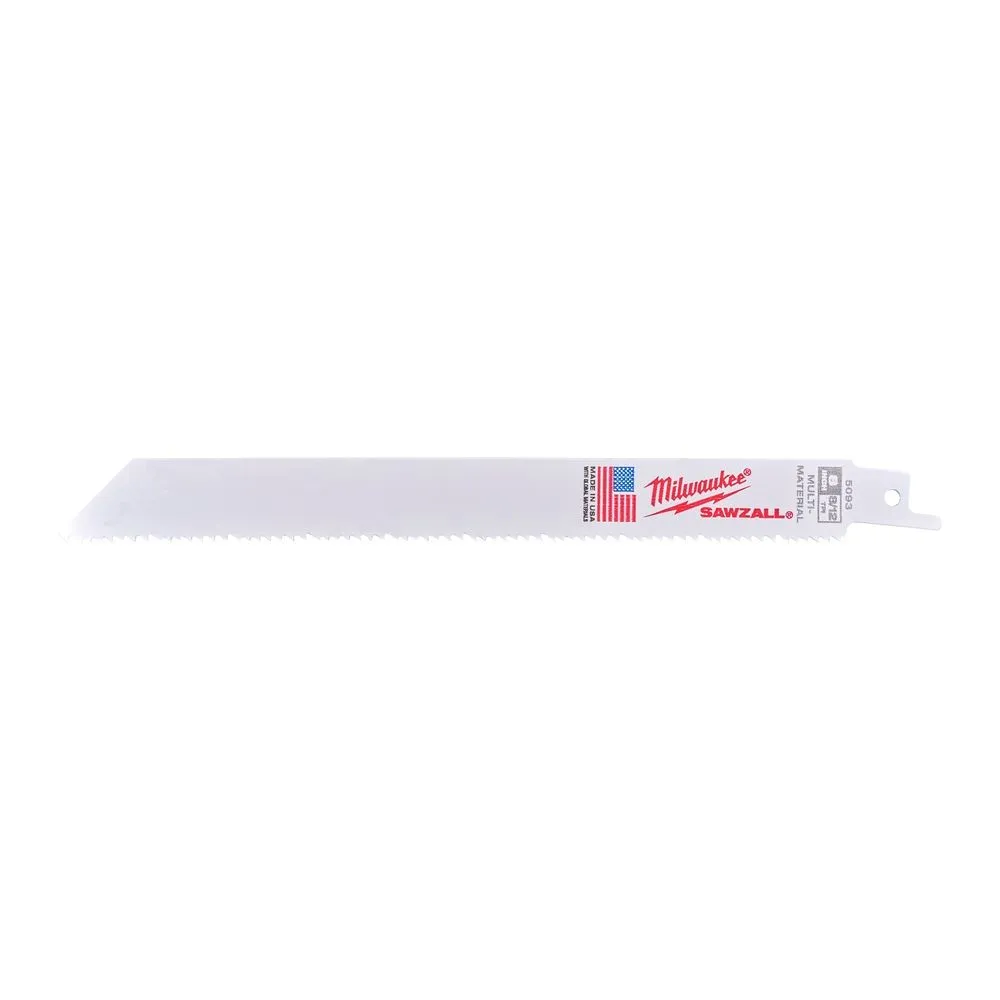 MILWAUKEE Univerzalne sabljaste testerice za Drvo / Metal / Plastiku 5/1 200mm 8" 8/12TPI