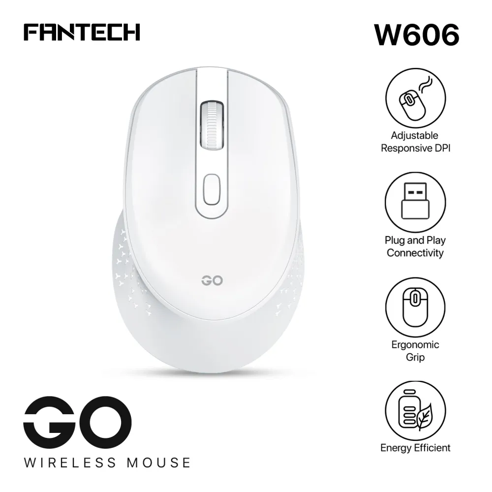 FANTECH Bežični miš W606 GO/ bela