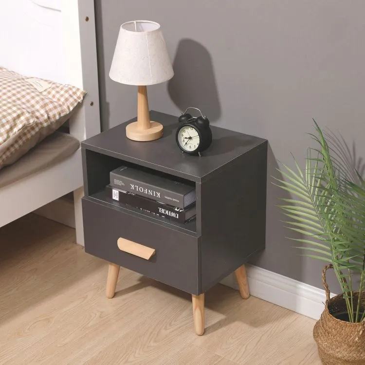 MODERNHOME Noćni stočić 1 fioka nova siva