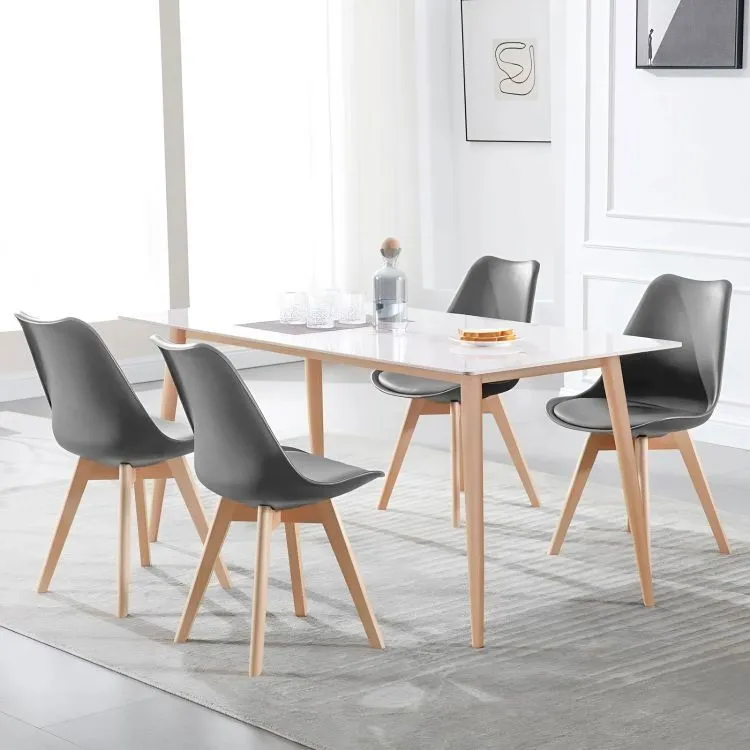 MODERNHOME Trpezarijske stolice set 4 kom filipo dark grey