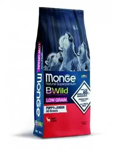 MONGE Hrana za pse BWild Low Grain Puppy & Junior jelen 12kg