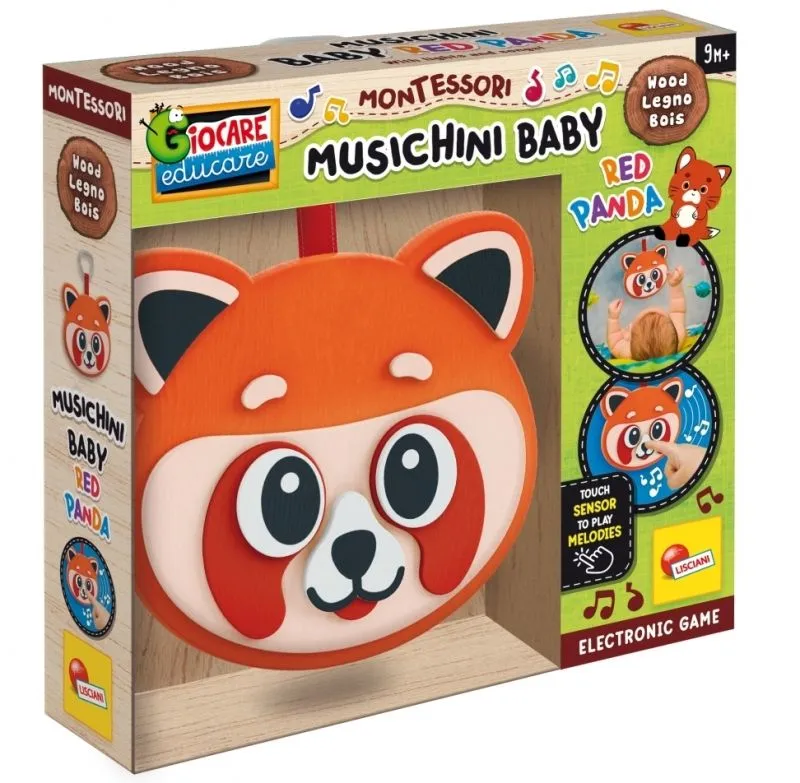 MONTESORI Drveni set Red Panda Musicini baby  105427