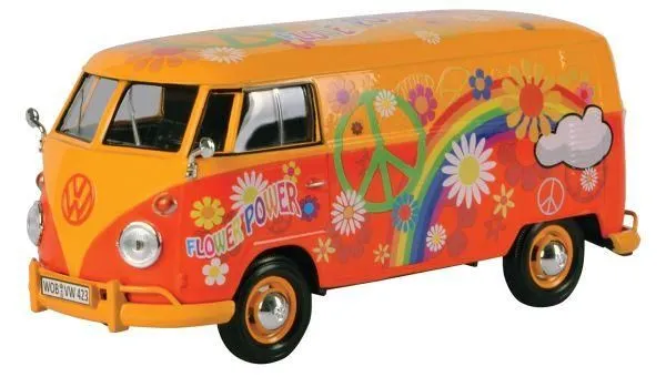 MOTOR MAX Metalni model automobila 1:24 Volkswagen Delivery Van flower