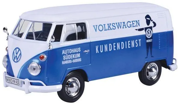 MOTOR MAX Metalni model kombija 1:24 Volkswagen Type 2 Customer service blue