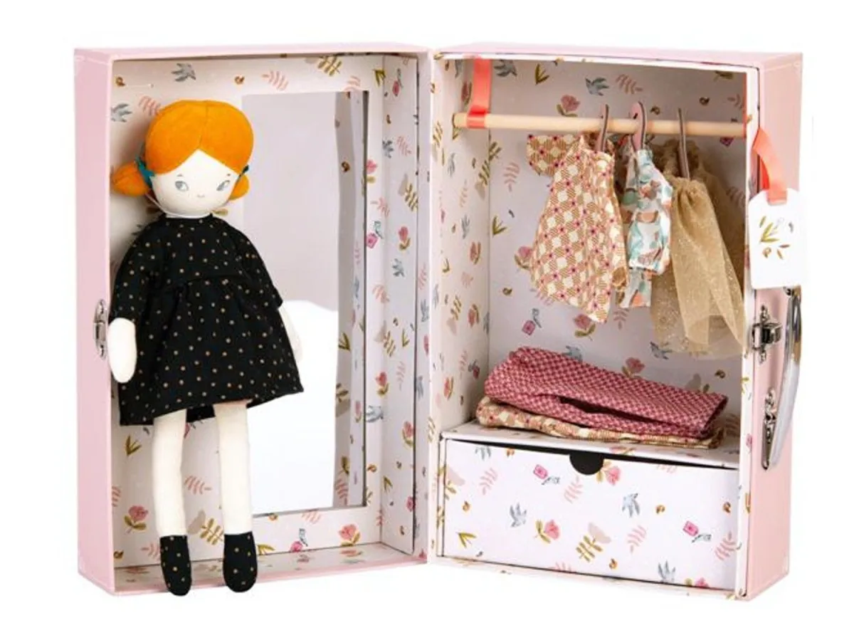 MOULIN ROTY Lutka u ormariću za poneti  Mali garderober - Les Parisiennes