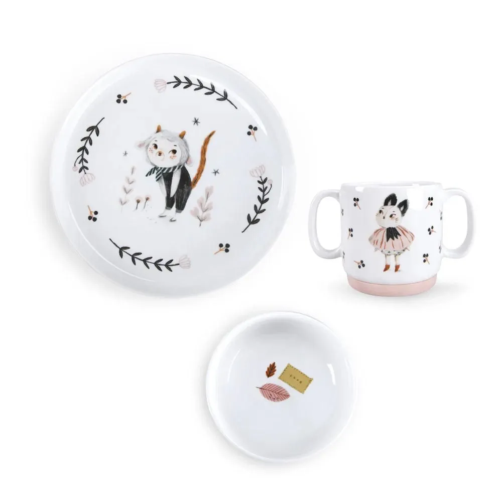 MOULIN ROTY Porcelanski set  za hranjenje - Après la Pluie