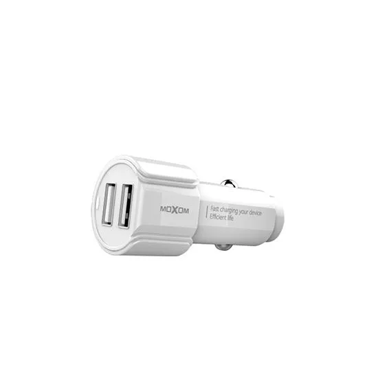 MOXOM Auto punjač KC-15 2xUSB 5V/2.4A Type C, bela