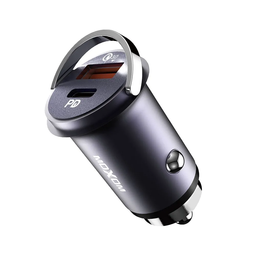 MOXOM Auto punjač MX-VC08 fast PD3.0+QC3.0 33W/ crna