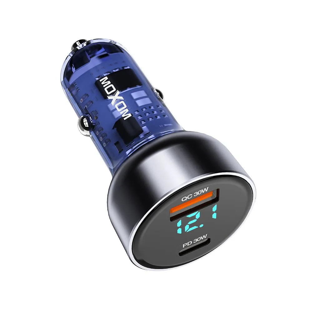 MOXOM Auto punjač MX-VC29 USB-A+PD 60W/ crna