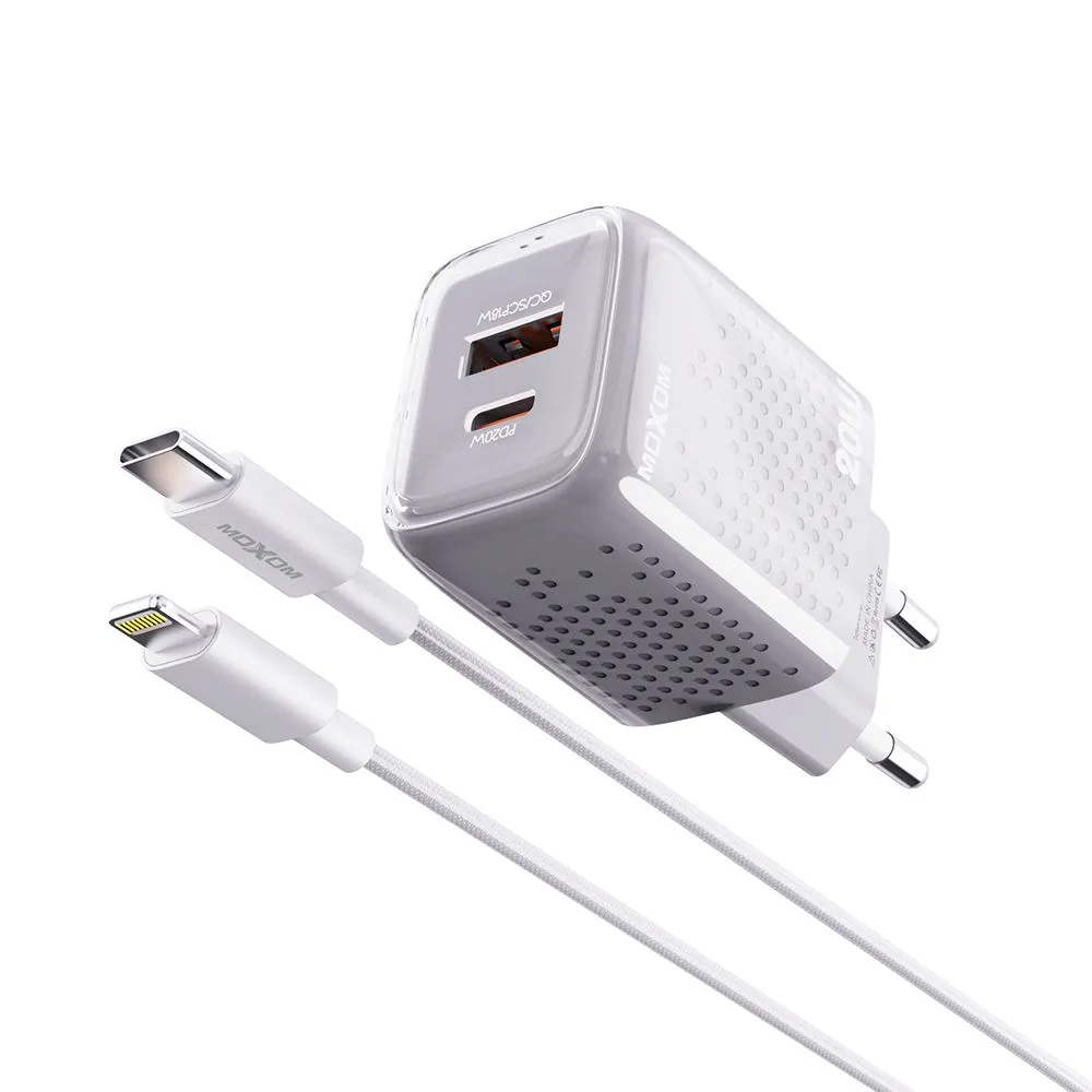 MOXOM Kućni punjač MX-HC206 18W FAST Type C na lightning/ siva