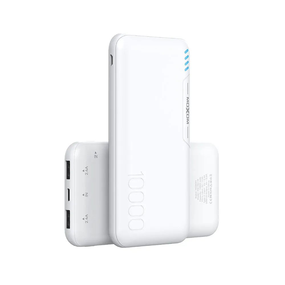 MOXOM Power bank MX-PB119 10000 mAh 2.4A/ bela