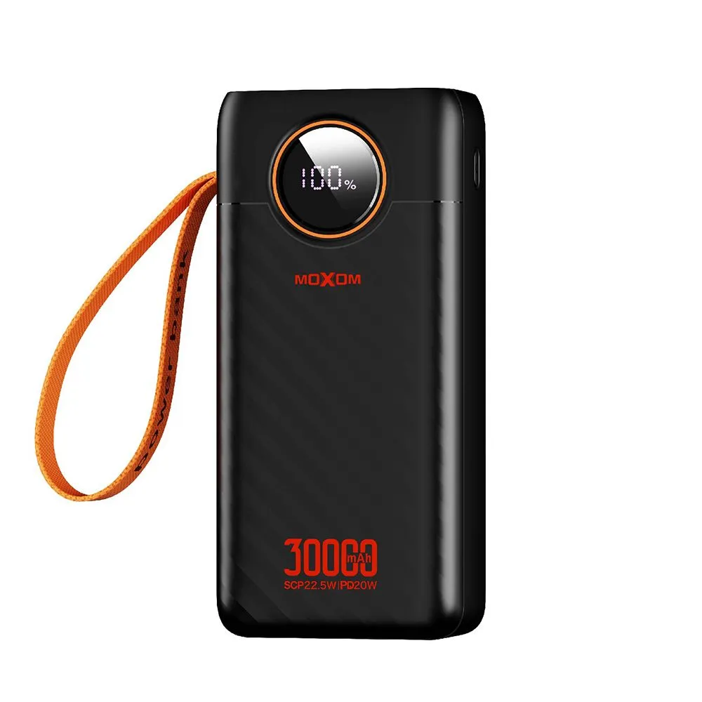 MOXOM Power Bank PB167 super fast USB/PD 22.5W/20W 30000 mAh/ crna