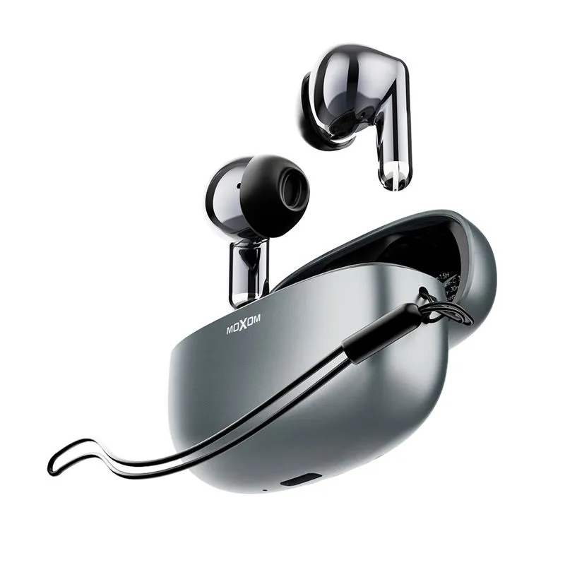 MOXOM Slušalice bluetooth MX-TW78 AI prevodilac, srebrne