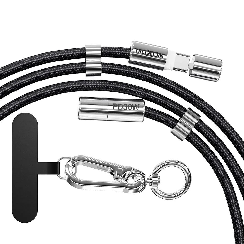 MOXOM USB data kabal MX-CB313 Type-C to Lightning strap/ crna