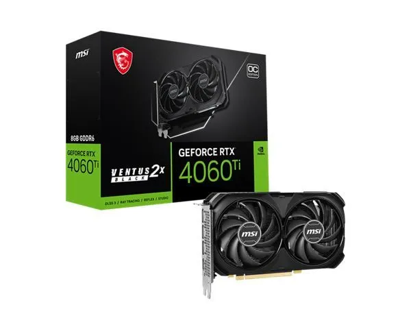 MSI Grafička kartica RTX 4060TI VENTUS Black 2X 8G OC