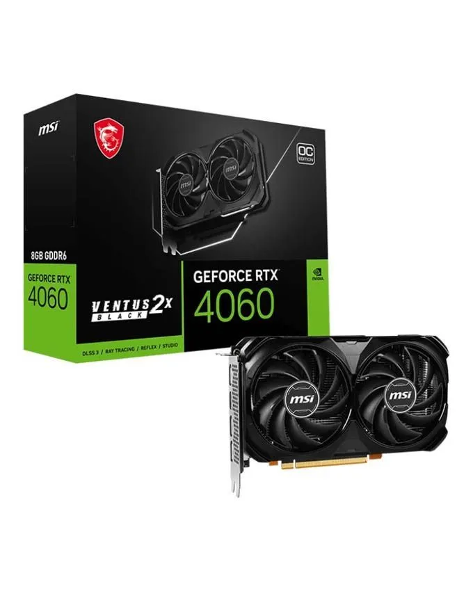 MSI nVidia GeForce RTX 4060 8GB 128bit RTX 4060 VENTUS 2X BLACK 8G OC