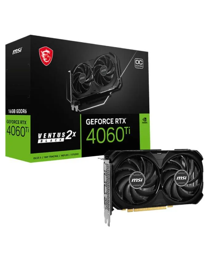 MSI nVidia GeForce RTX 4060 Ti 16GB 128bit RTX 4060 Ti VENTUS 2X BLACK 16G OC