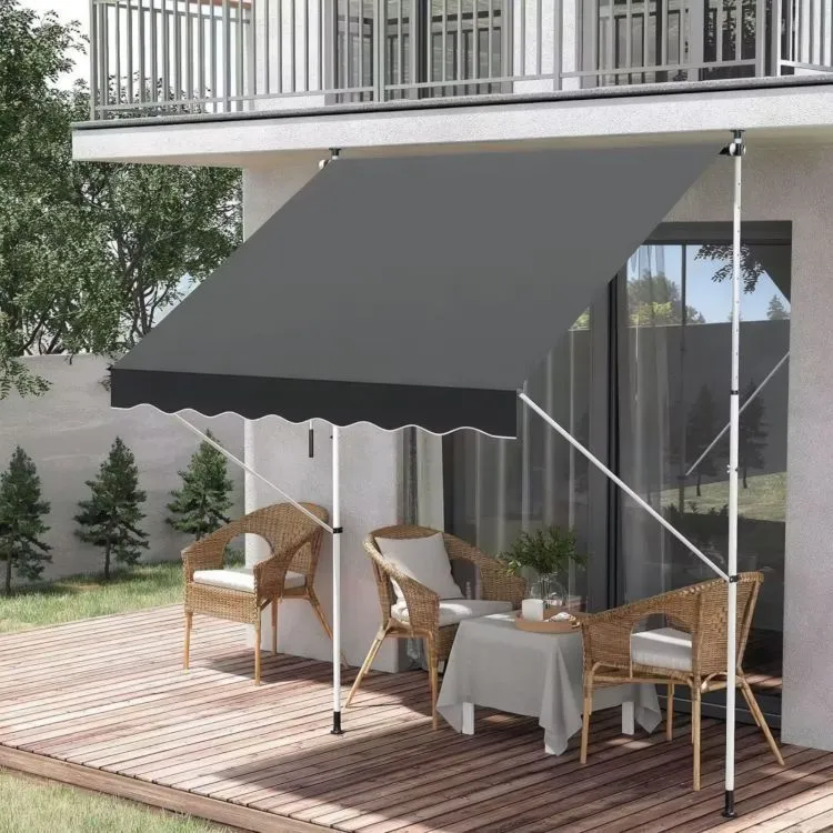 MULTIGARDEN Tenda za terasu i balkon sa podešavanjem visine/ siva