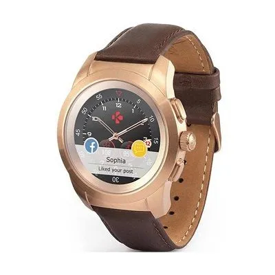 MYKRONOZ Pametni sat ZeTime Premium/ zlatna/braon