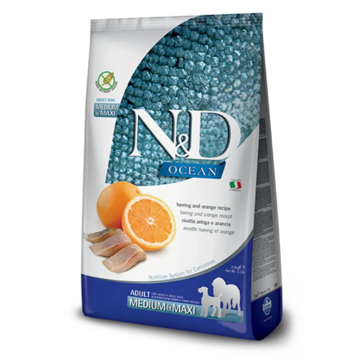 N&D OCEAN Herring&Orange Medium/Maxi 2,5kg