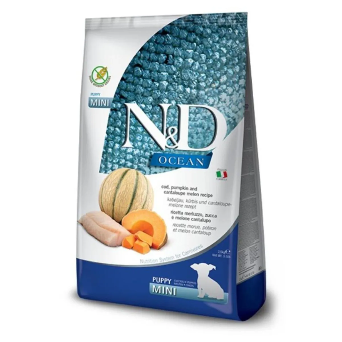 N&D OCEAN Puppy Codfish,Pumpkin&Cantaloupe Melon Mini 7kg