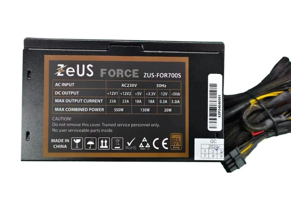 Napajanje 700W ZEUS 80 ZUS-FOR700S PLUS Bronze 12cm