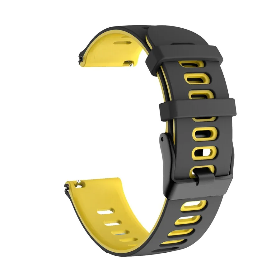 Narukvica double za smart watch Samsung 4/ 5 22mm crno zuta