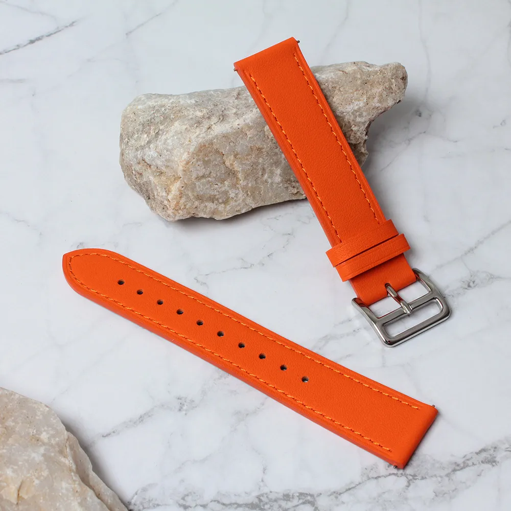 Narukvica kozna klasik za smart watch Samsung 4/ 5 20mm narandzasta