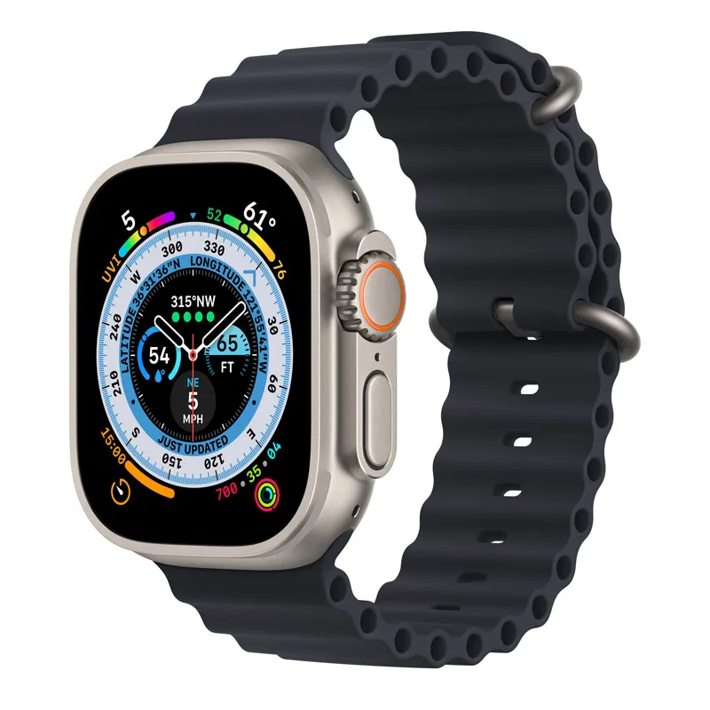 Narukvica za Apple Watch Ultra Ocean Band black 49/ 45/ 44/ 42 mm