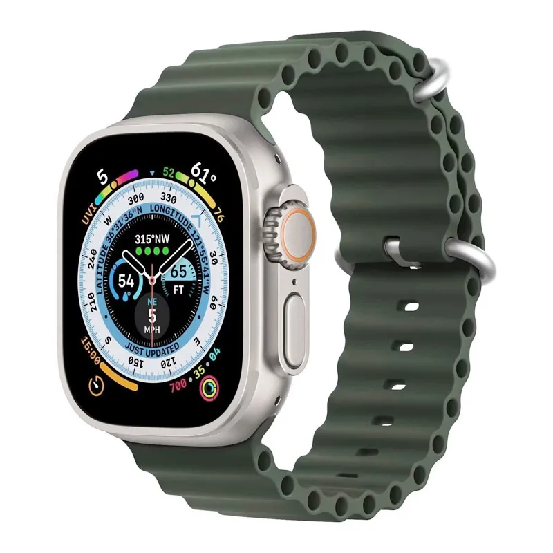 Narukvica za Apple Watch Ultra Ocean Band forest green 49/ 45/ 44/ 42 mm